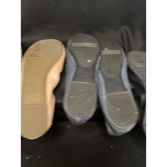 Lot 3 pr Woman's, Time and Tru, Usa size 9.5 flats. (Pre-Owned) Blue Black pink - Picture 15 of 16